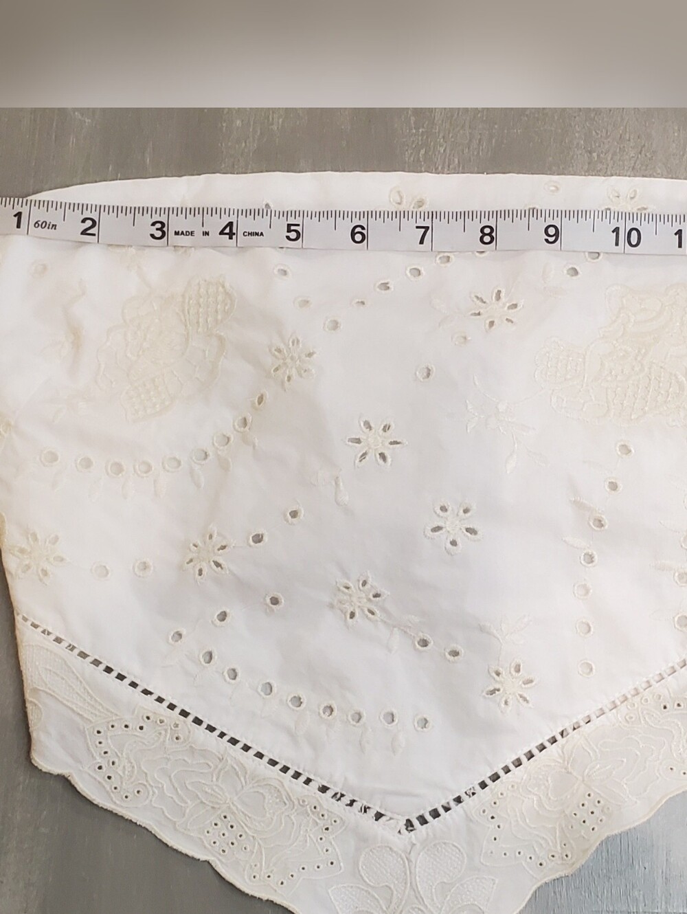 NWT ZARA White-Oyster Bandana Crop Boho Top - Embroidered Women Size MEDIUM - Picture 9 of 10